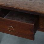 Charmante En Praktische Antieke Franse Salontafel Met Opvallende Kleuren Een Mooi Patina thumbnail 12