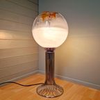 Mazzega Vloerlamp In Verchroomd Metaal En Glas, Jaren 60-70 thumbnail 7