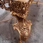 Vintage Onyx Coffee Table / Stenen Salontafel Met 'Goud' thumbnail 15