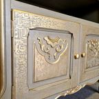 Queen Anne Dressoir/ Vintage Look Dressoir In Taupe Met Goud thumbnail 5