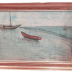 Karel Heymans (1899-1974) Bootjes Aan Het Strand thumbnail 5
