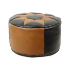 Vintage Poef Stermotief Skai Kunstleer Marokkaanse Stijl Jaren 60 thumbnail 4