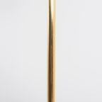 Pair Of Italian Golden Floor Lamps With Glass Shade, 1970’s thumbnail 7