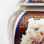 Japanse Porseleinen Dekselvaas Polychroom Decor thumbnail 6