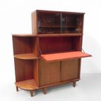 Vintage Vitrine, Secretaire Kast, Mahonie thumbnail 5