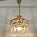 Kroonluchter Vintage Kristallen Hollywood Regency Hanglamp 2 thumbnail 10