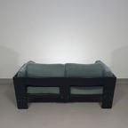 Two-Seat Sofa “Bastiano” From Afra & Tobia Scarpa For Gavina, Italy 60S. Black Solid Wood Frame A thumbnail 26