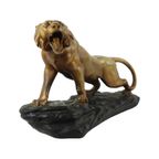 Art Deco Brullende Tijger Beeld Sculptuur Bronzen Patina Gips thumbnail 7