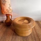 ‘pencil Reed’ Rotan Bamboe Salontafel Vintage thumbnail 7