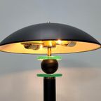 Vintage Tafellamp Space Age Stijl Zwarte Lamp Metaal thumbnail 3