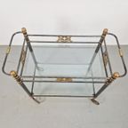 Vintage Regency Messing Metaal Bar Cart Drank Trolley Goud thumbnail 4