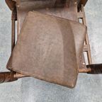 Vintage Safari Stoel Jaren 70 Fauteuil Leren Stoel thumbnail 21