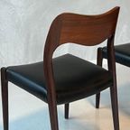 Niels Otto Moller 71 Eetkamerstoelen 3x Vintage Prijs P/stuk thumbnail 6