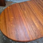 Glostrup, Vintage Jaren 60 Deense Ronde Ovale Tafel Teak thumbnail 21