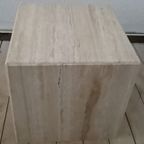 Vintage Italy 70 'S Travertine Cube Table thumbnail 5