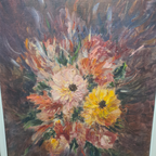 Olieverf Schilderij Op Doek Met Bloemen Van E. Marie thumbnail 10