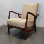 Massive Teak Organic Shaped Lounge Chair By Topform, 1950S. Two Pieces Available. thumbnail 6