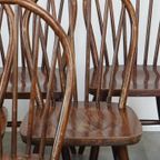 Set Van 10 Vintage Houten Windsor Spijlen Stoelen Uit De Jaren ’70 In Engelse Stijl thumbnail 12