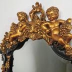 Antieke Rococo Barok Italiaanse Putti Spiegel Schouwspiegel thumbnail 5