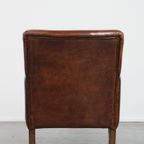 Comfortabele Schapenleren Fauteuil/ Armchair Met Een Mooi Patina En Warme Kleuren thumbnail 9