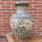 Een Fraaie Jasba Vloervaas. Azteken -design thumbnail 4