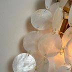10beschikbaar ! Capiz Schelpen Wandlampen Lamp Goud Frame thumbnail 5
