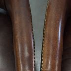 Geweldige Set Van 2 Cognac Kleurige Rundleren Ralph Lauren Design Eetkamerstoelen thumbnail 5