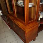 Chr. Peter Duitse Art Deco Vitrinekast In Gefineerd Walnoot. thumbnail 10
