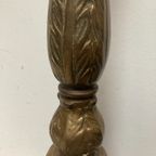Grote Bronzen Kandelaar Voor Een Grote Kaars, 75 Cm Hoog thumbnail 2