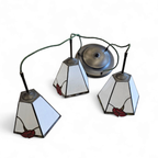 3 Light Chandelier With Glass Shades /art Deco thumbnail 7