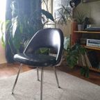 Vintage Knoll Eero Saarinen Conference Stoel, Zwart thumbnail 3