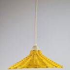 Vintage Riet Rotan Geel Hanglamp Scandinavisch ’60 Boho Lamp thumbnail 3