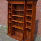 Antieke Boekenkast Kast Met Inlegwerk thumbnail 4