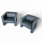 Pair / Trix And Robert Haussmann / Leather Chairs By Knoll thumbnail 6