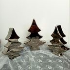 3 Originele Rivièra Maison Look Kerstboompjes Keramisch Hoogglans Zilver thumbnail 9