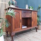 Antieke Commode Art Deco Kastje Vintage Dressoir Queen Anne thumbnail 3