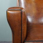 Geweldige Schapenleren Fauteuil In Artdeco Stijl Met Warme Kleuren thumbnail 10