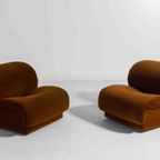 Mid-century Vintage Modulaire Bank Van Doimo In Prachtige Bruine Stof thumbnail 11