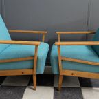 Set Of 2 Blue Vintage Relax Chairs 1960S thumbnail 6