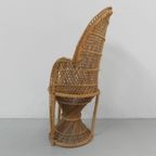 Vintage Rotan En Bamboe 'Emmanuelle' Stoel, Klein Model thumbnail 9