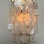 10beschikbaar ! Capiz Schelpen Wandlampen Lamp Goud Frame thumbnail 2