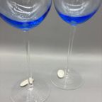 Set Tulp Wijnglazen Blauw Kristal 2 Stuks thumbnail 5