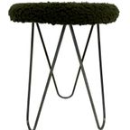 Vintage Kruk Met Hairpin Legs En Vachtje Klein Krukje 60's thumbnail 15