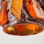 Vintage Chunky Glas Acrylic Swag Hanglamp Handmade '60 Rare thumbnail 4