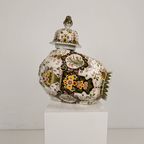 Makkum Tichelaar Lidded Pot, Hand-painted Porcelain – Dutch thumbnail 5