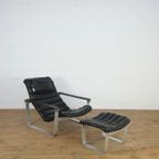 Pulkka Lounge Chair With Ottoman By Ilmari Lappalainen For Asko thumbnail 2