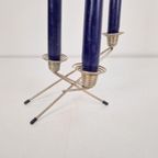 Postmodern Wire Spring Kandelaar Metaal ’80 Vintage Design thumbnail 6