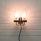 Chromen Vintage Wandlamp Glas & Hout thumbnail 5