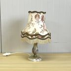 Marmer/Franje Kap Lampje Vintage Tafellamp thumbnail 3