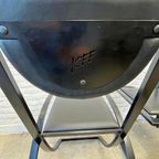 4 Vintage Designstoelen Kff - Zwart Staal - Minimalistisch thumbnail 8
